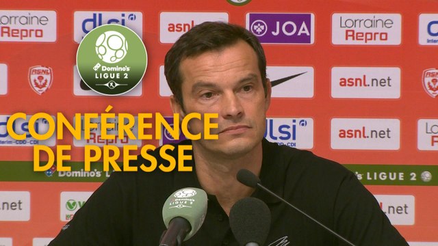 Conférence de presse AS Nancy Lorraine - FBBP 01 (2-1) : Vincent HOGNON (ASNL) - Hervé DELLA MAGGIORE (BBP) - 2017/2018