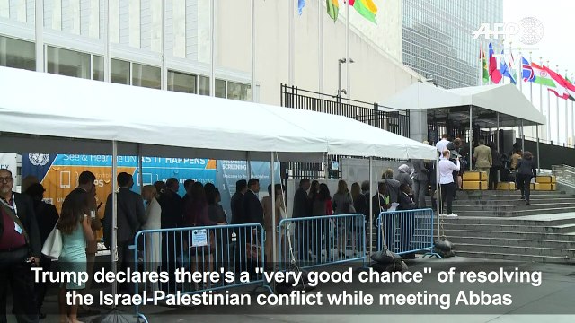 Donald Trump meets with Palestinian President Mahmud Abbas