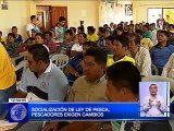 Ministra estudia proyecto de ley con cientos de pescadores