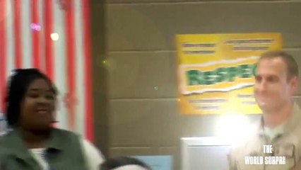 Returning Soldier Surprises Kids During Veterans Ceremony