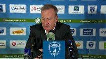 Réaction de Denis Renaud et Jean-Marc Furlan après Chamois Niortais - Stade Brestois 29