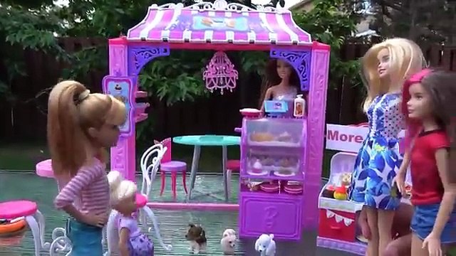 Bad Puppy ! SWEET Treats Bakery ! Barbie and her sisters enjoy Cookies and other Sweets