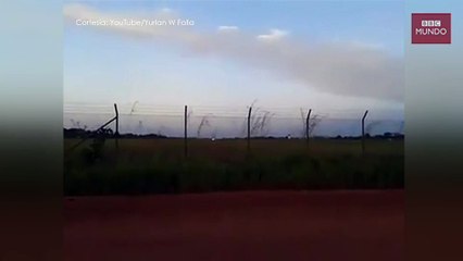 El estremecedor momento en que un avión de carga se estrella en Colombia dejando 5 muertos
