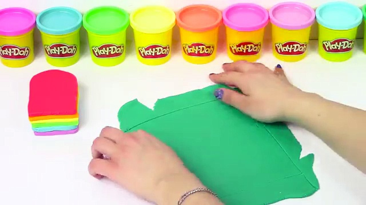 Play Doh Cake and Ice Cream Cute Popsicle Play Doh Rainbow Learning Diy Castle Toys