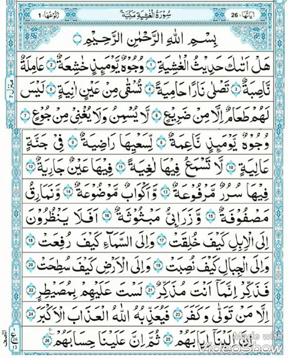 88. Surah Al-Ghaashiya: Quran ke maani ka tarjuma (Urdu)