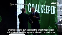 Obama speaks out against Republican healthcare plan