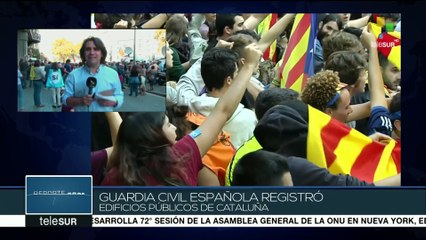 Protestas en Cataluña por la detención de dirigentes del gob. regional