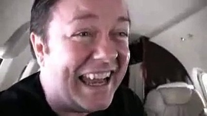 Ricky Gervais and Louis CK on a private jet