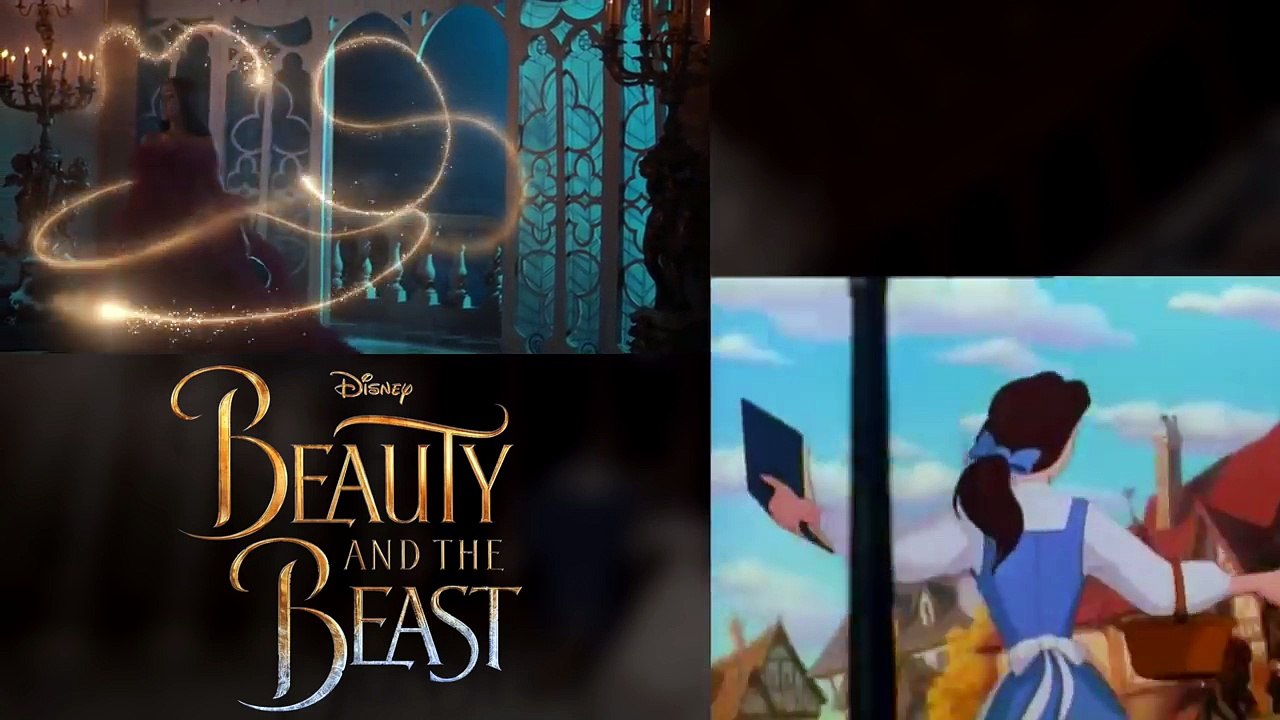 Beauty and the Beast Song- Music Video Comparison 1991 vs 2017 (Animated vs Live Action)