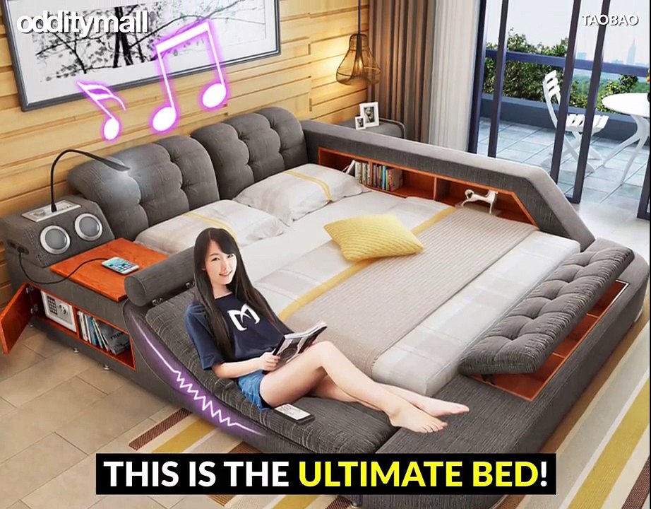 This is the Greatest Bed With Built In Speakers, Massage Chair and Desk