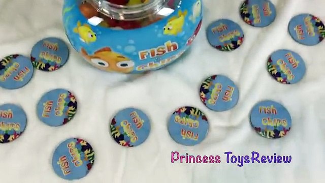 Family Fun for Kids Olaf Plays FISH & CHIPS Fish Collecting Game Shopkins Toy Season 5 Egg Surprise