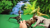 Jurassic World Indominus Rex Vs 4 Velociraptors, Dino Battles By WD Toys