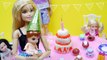 عيد ميلاد بيبي لانا ألعاب بنات باربي و كين و حفلة شوبكنز - Barbie baby Birthday party