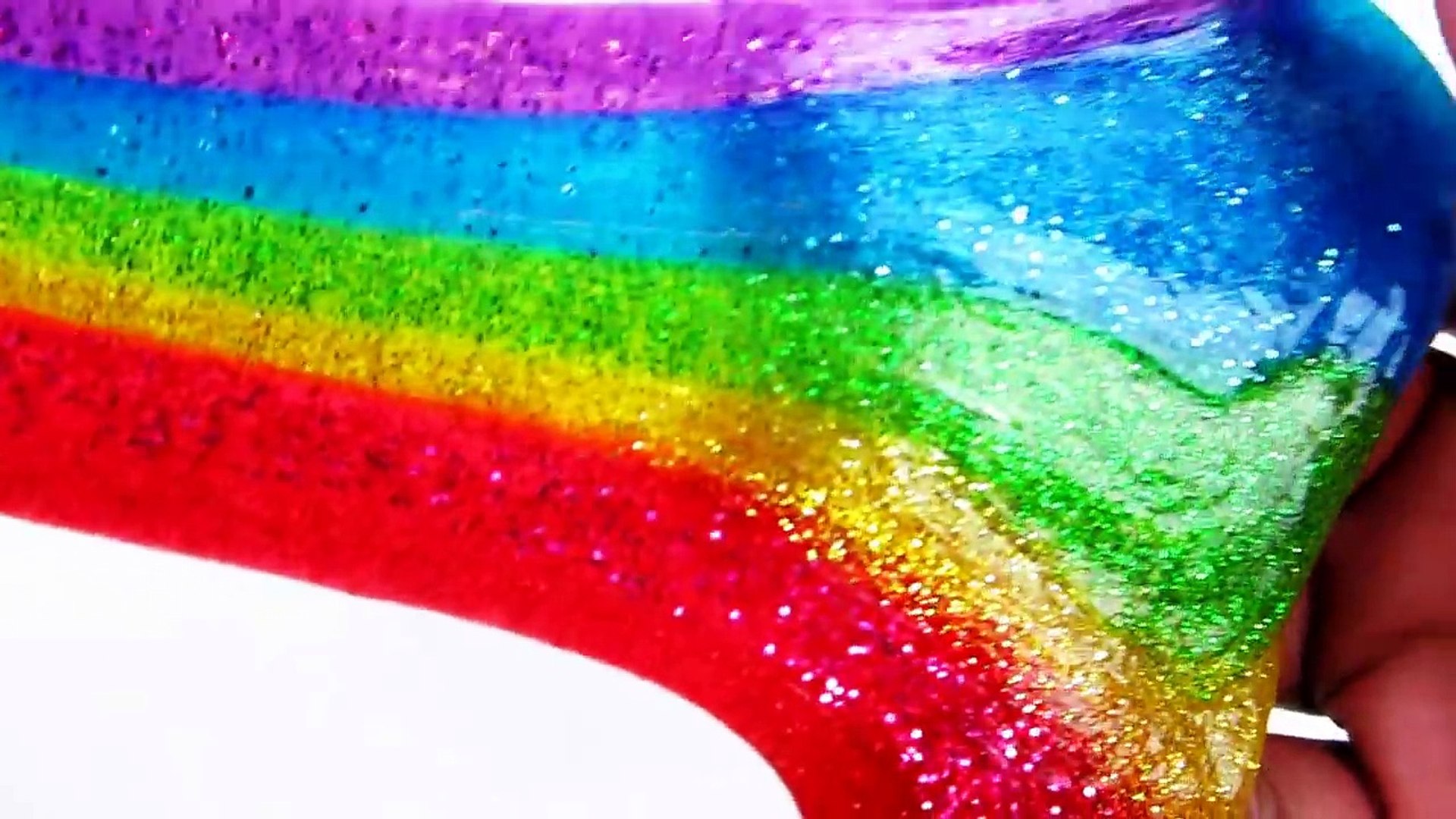 DIY Glitter Rainbow Slime 