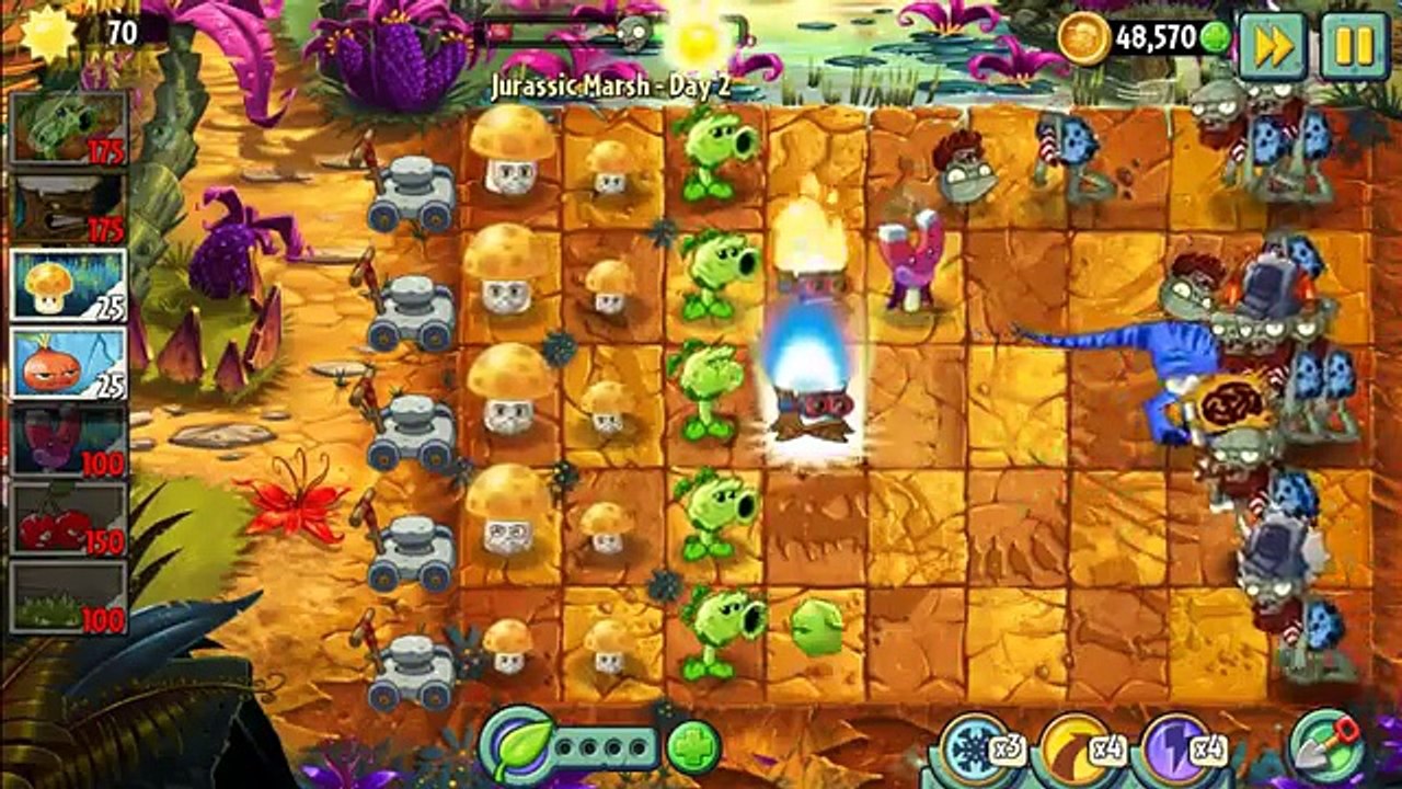Plants vs Zombies 2 - Jurassic Marsh Day 2: Raptors