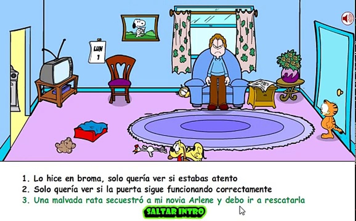 Garfield crazy rescue nueva versión