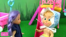 Мультик ПОД МАШИНОЙ Mама Барби, Маша и Медведь BAD BABY Вредные Детки Куклы Игрушки Для Девочек