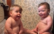 Twins Jiggle On Vibrating Exercise Machine