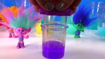 DIY Rainbow Orbeez Crush Slime with Trolls Movie Poppy, Branch, Guy Diamond