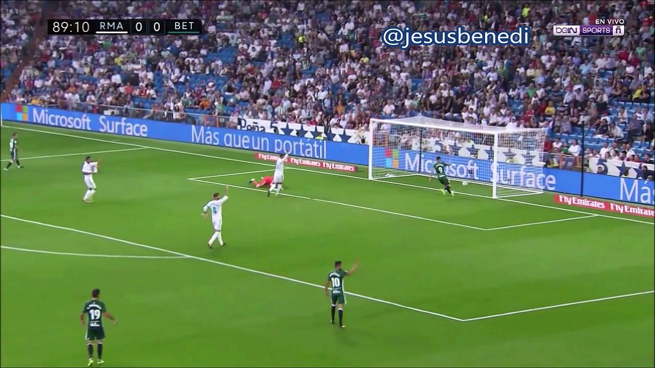 gestión (errores y aciertos) minutos finales Betis en el Bernabeu