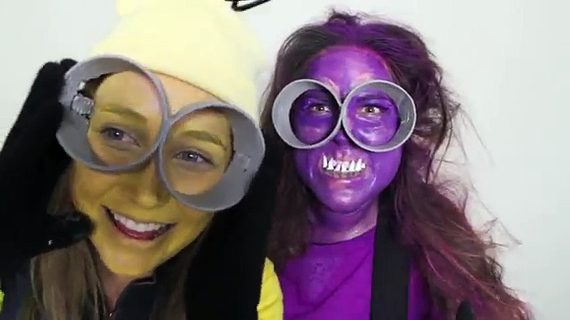 DIY- MINIONS COSTUME (yellow \u0026 purple) - Vidéo Dailymotion, image size:1920x1080