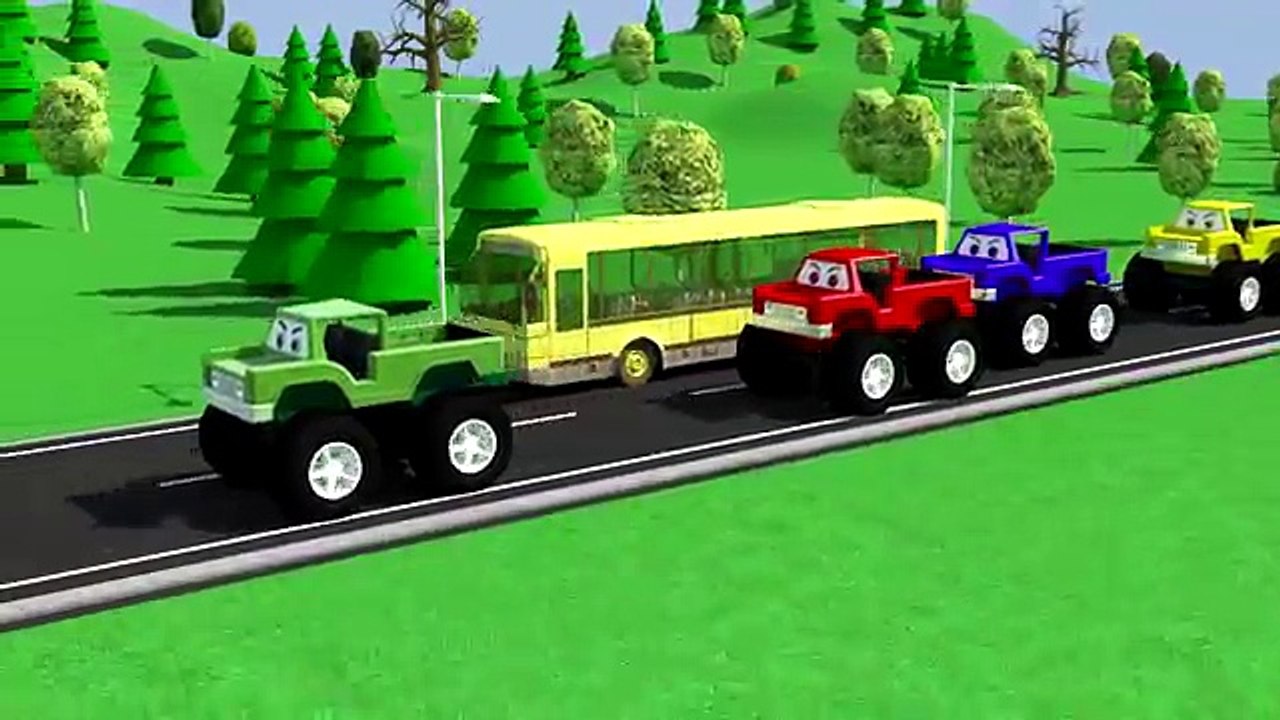 Et machines dessins animés pro camion monster truck pochtovichok