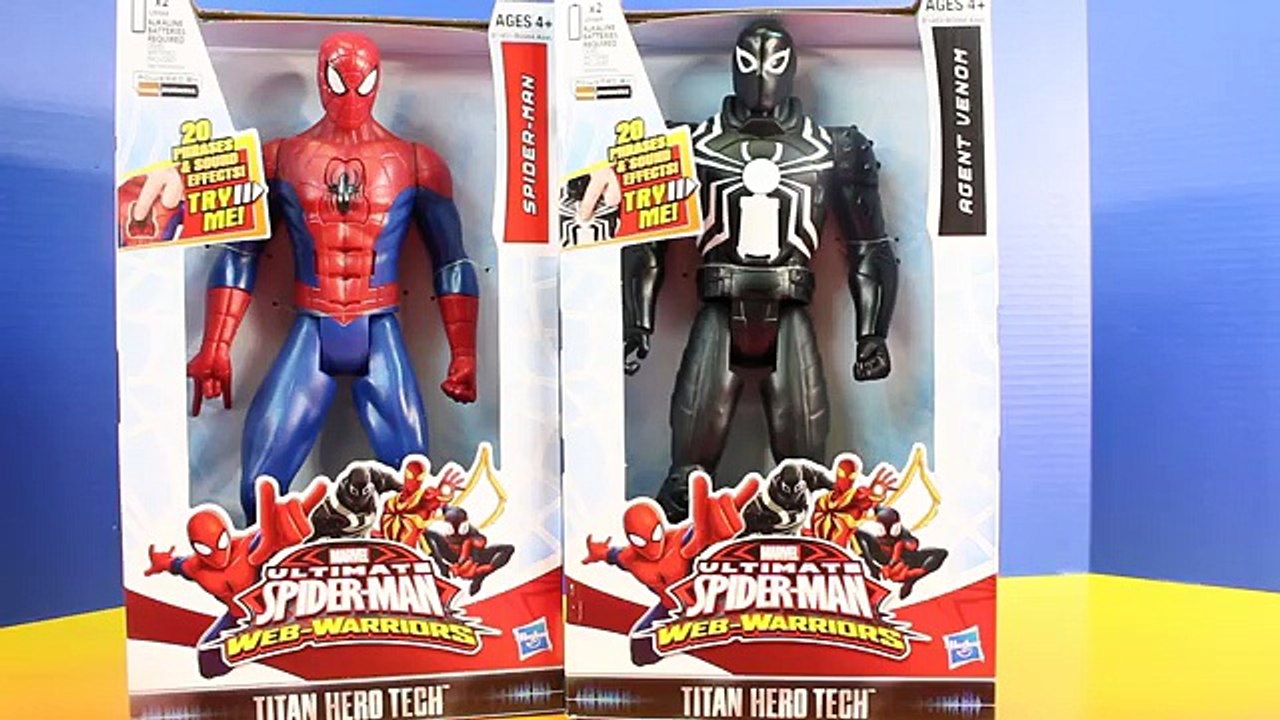 Titan Hero Tech Marvel Ultimate Spiderman Talking Spider-man And Agent Venom