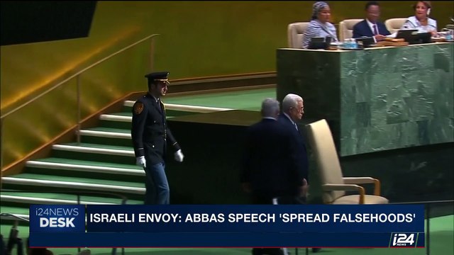 i24NEWS DESK | Israel envoy: Abbas speech 'spread falsehoods' | Thursday, September 21st 2017