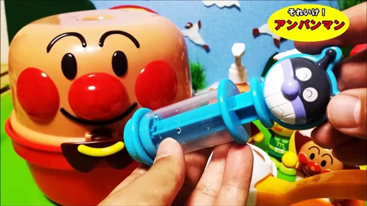Dessin animé jouets Anpanman jouets animés ❤ argile de plats de cuisine casser même amusant Do ♪ Anpanman animation