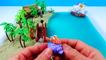 Learn Sea Animal Names Ocean Water Colors Shark Slime Jungle Book Beach Sand Toys for Kids Children