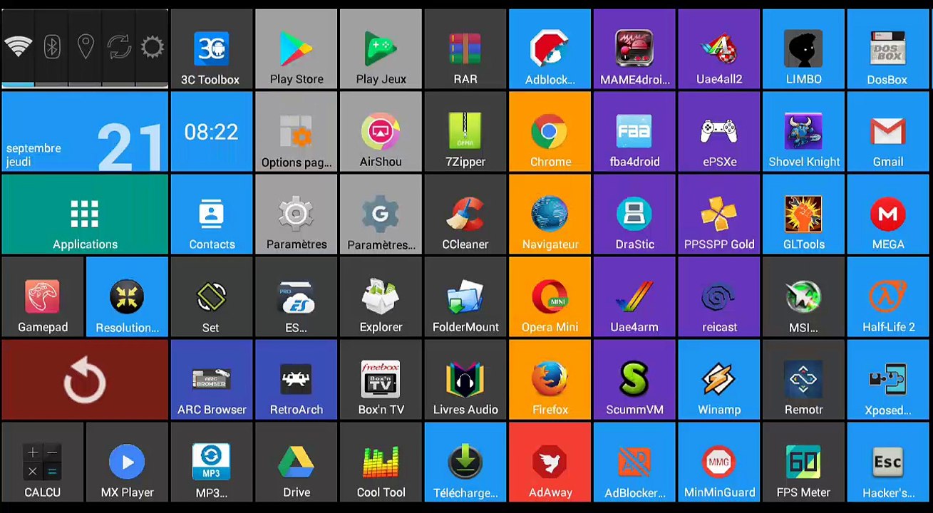 Mame4droid Options