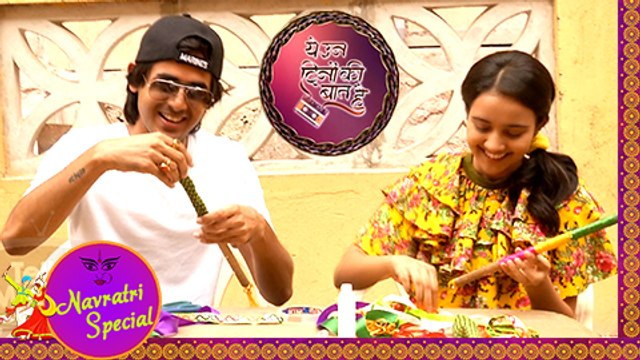 Naina & Sameer Decorates Dandiyas & Play Dandiya Dance NAVRATRI SPECIAL Yeh Un Dinon Ki Baat Hai