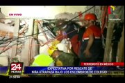 Terremoto en México: intensifican trabajos de rescate a niña atrapada en escombros