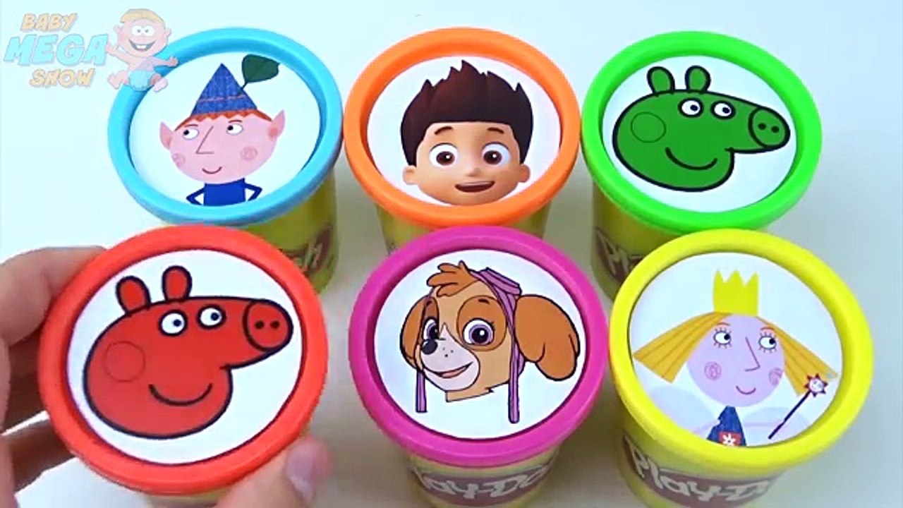 Сups Surprise Toys Play Doh Clay Paw Patrol Collection Rainbow Learn Colours in English