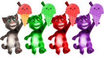 Eating Food- eat kid game -Talking Tom Cat- baby doll ice cream and play doh ice cream toys