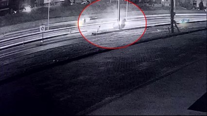 Tekirdağ'da Otomobilin Takla Attığı Kaza Kamerada
