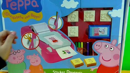 DIY Peppa Pig sticker Making ivity kit [Peppa Pig sticker Dispenser] kids Toy