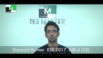 Shyamal Kumar ESE-2017 AIR-4 (CE)  - IES Master Student