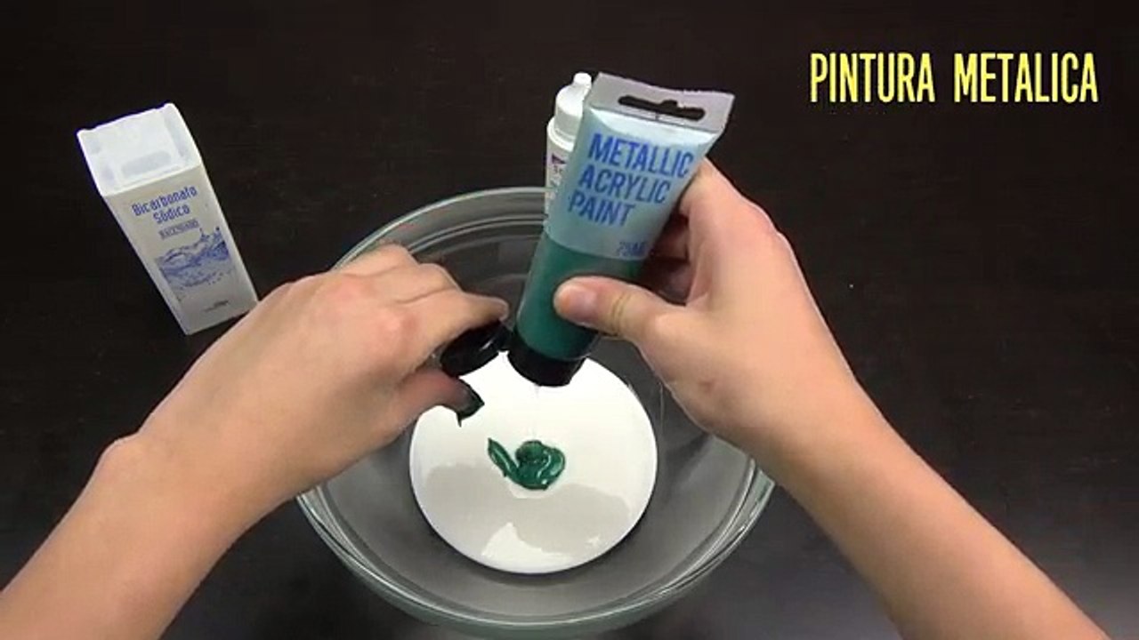 Como hacer slime metálico | Receta sin borax, detergente, almidon