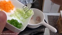 Mini food #97 How to make ミニチュア料理『Chow Mein 焼きそば』 Miniature food (edible) Tiny food cooking