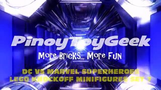 LEGO DC vs Marvel Superheroes KnockOff Minifigures Set 7 w/ Falcon Electro Joker Flash & Batgirl