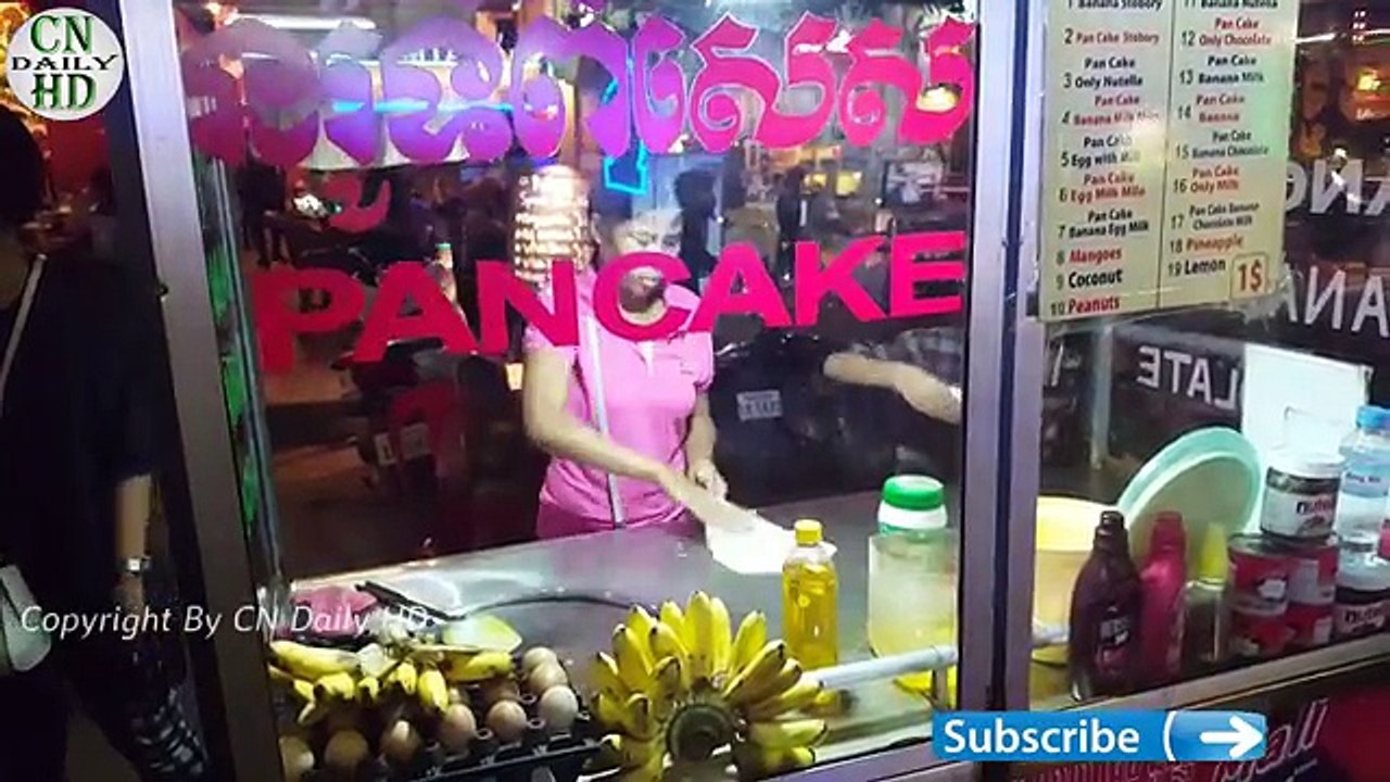 ASIAN STREET FOOD - Cambodia Street Food - Street Food Videos (Fried Snake, Khmer Crispy Pancake)