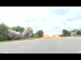 RAW: Moment of shell explosion hit Russian TV crew in E.Ukraine