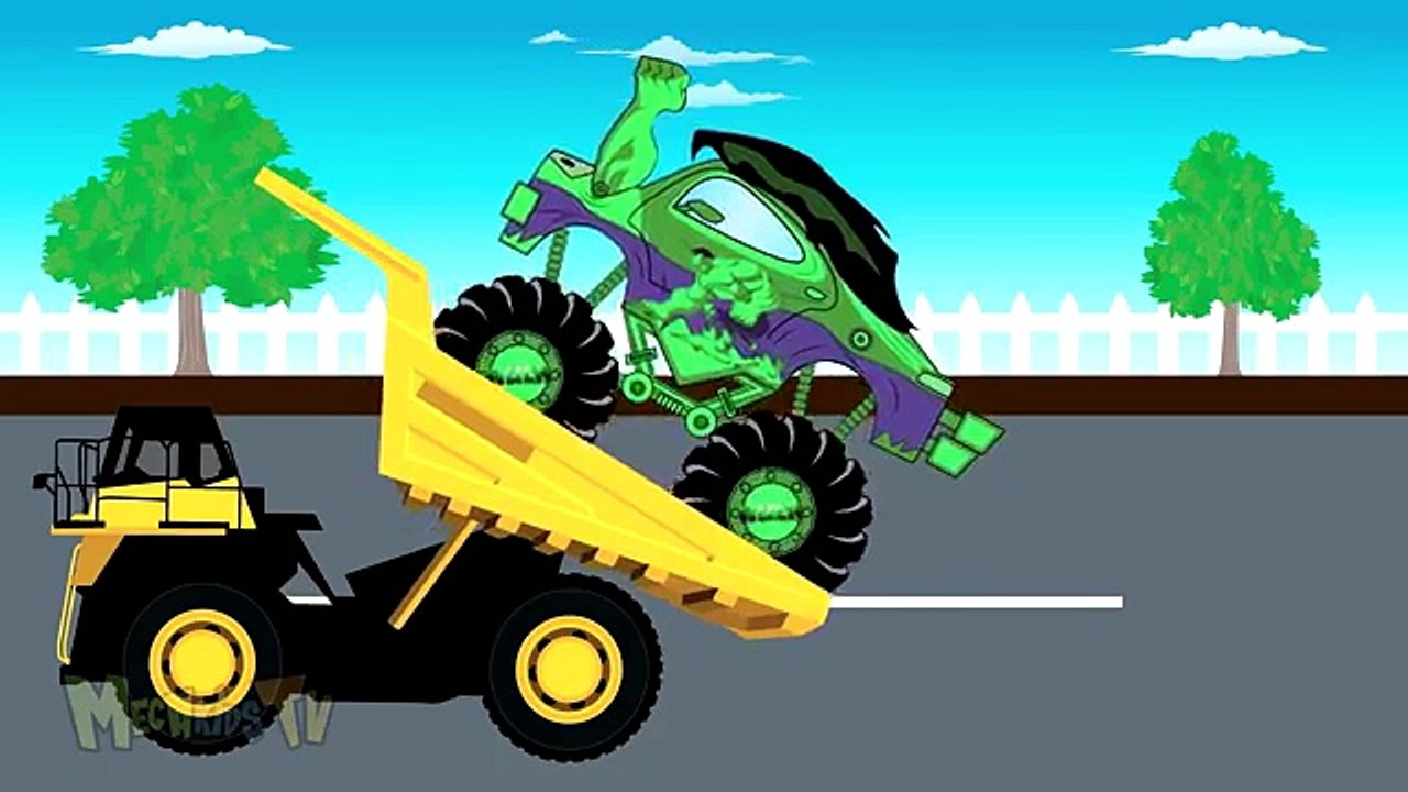 Hulk Truck Get Clean In Car Wash - Video For Kids