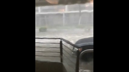 Un hotel avant / après passage de l'ouragan Maria à Porto Rico
