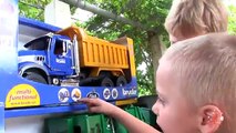 Toy Truck Videos for Children - Toy Bruder Mack Garbage Truck and Dump Truck for Kids