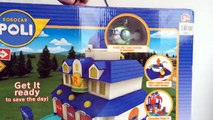 Robocar Poli Rescue Center Headquarters Playset 로보카 폴리 w Roy Amber Helly - Unboxing Demo Review