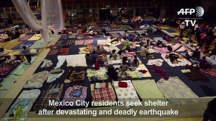 Mexico City residents seek shelter after deadly earthquake