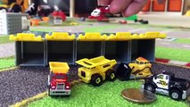 Mini Toy Trucks - Tonka TINYS CONSTRUCTION Trucks BullDozer Caterpillar Dump Truck FamilyToyReview