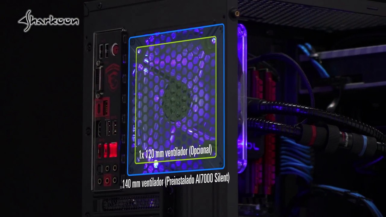 Sharkoon AI7000 - Caja insonorizada ATX
